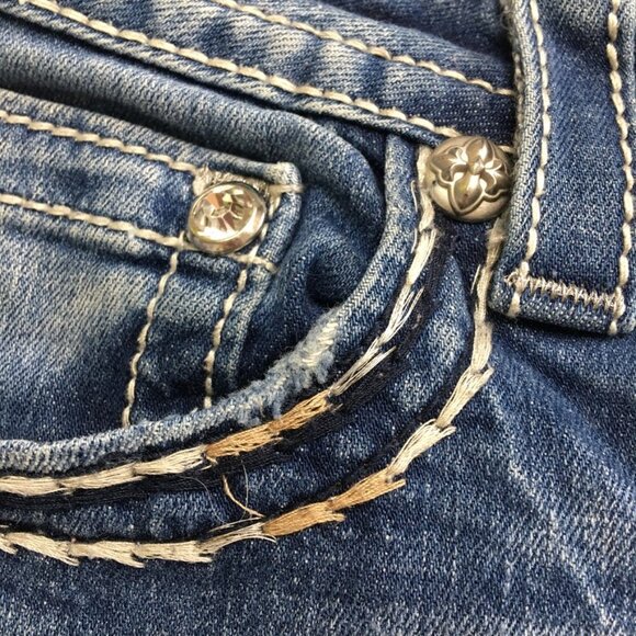 Miss Me Classic Bootcut Denim Jeans Size 28 x 32.5" - Picture 10 of 16